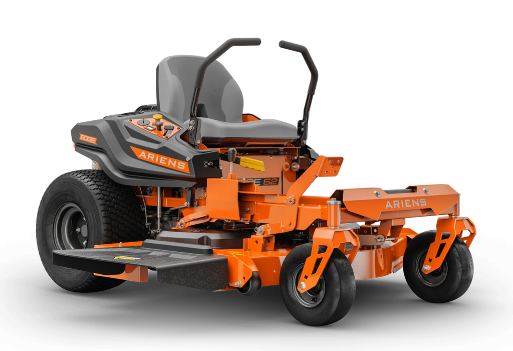 Orange Ariens zero-turn lawn mower on a white background