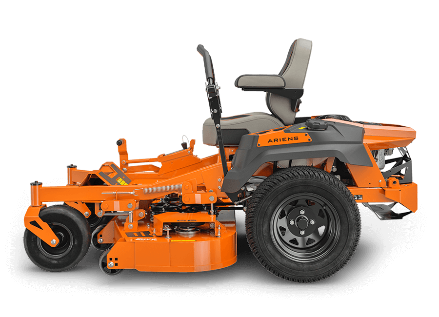 Orange Ariens zero-turn lawn mower on a white background