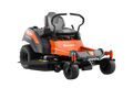 Husqvarna riding lawn mower on a white background